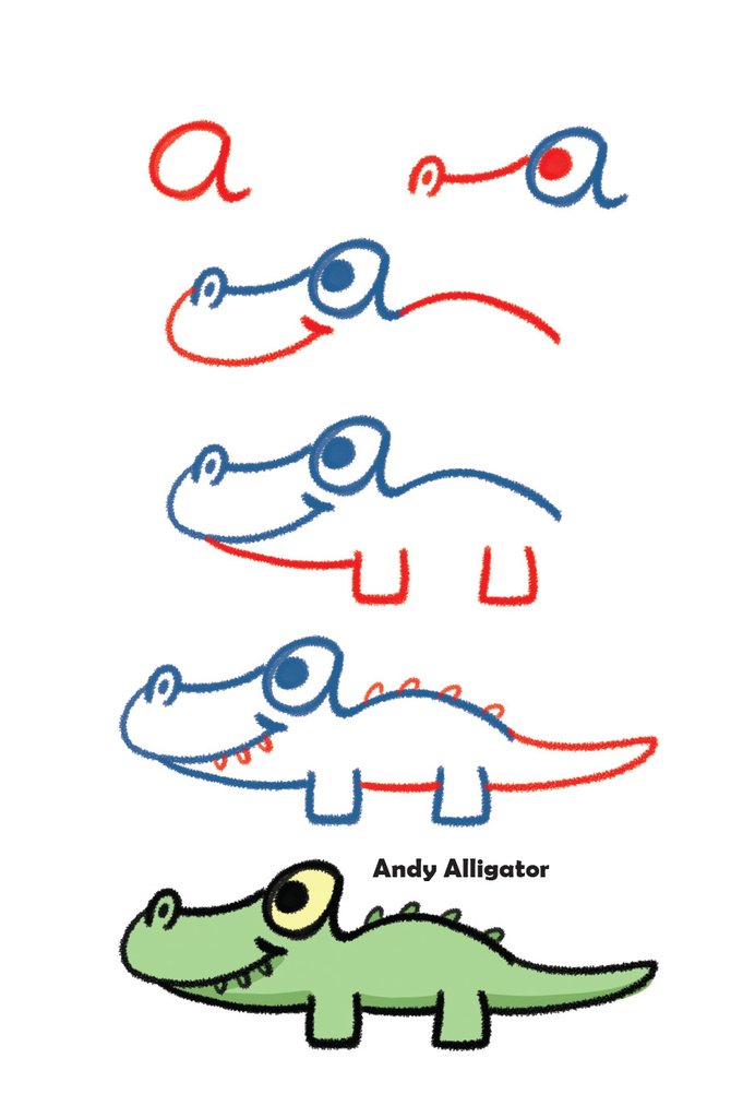 692x1024 Drawing Super Cute Baby Animals Using Lowercase Letters Shop