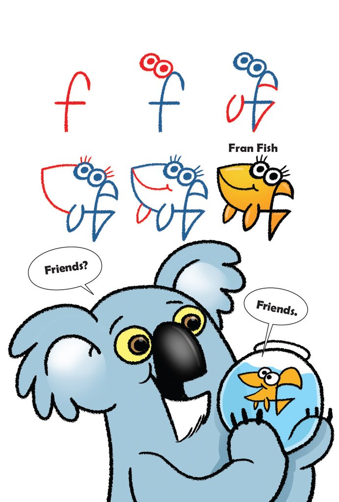 692x1024 Drawing Super Cute Baby Animals Using Lowercase Letters Shop