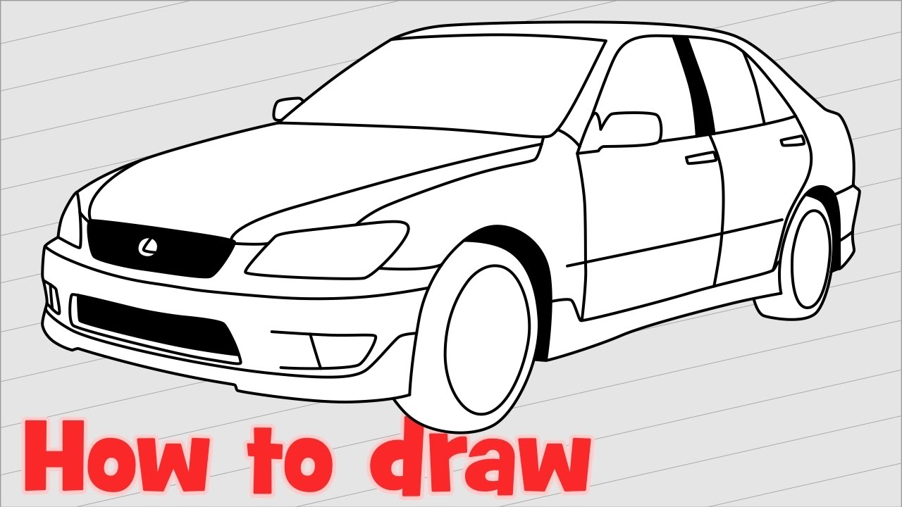 1280x720 How To Draw A Car Lexus Is 200 Sport