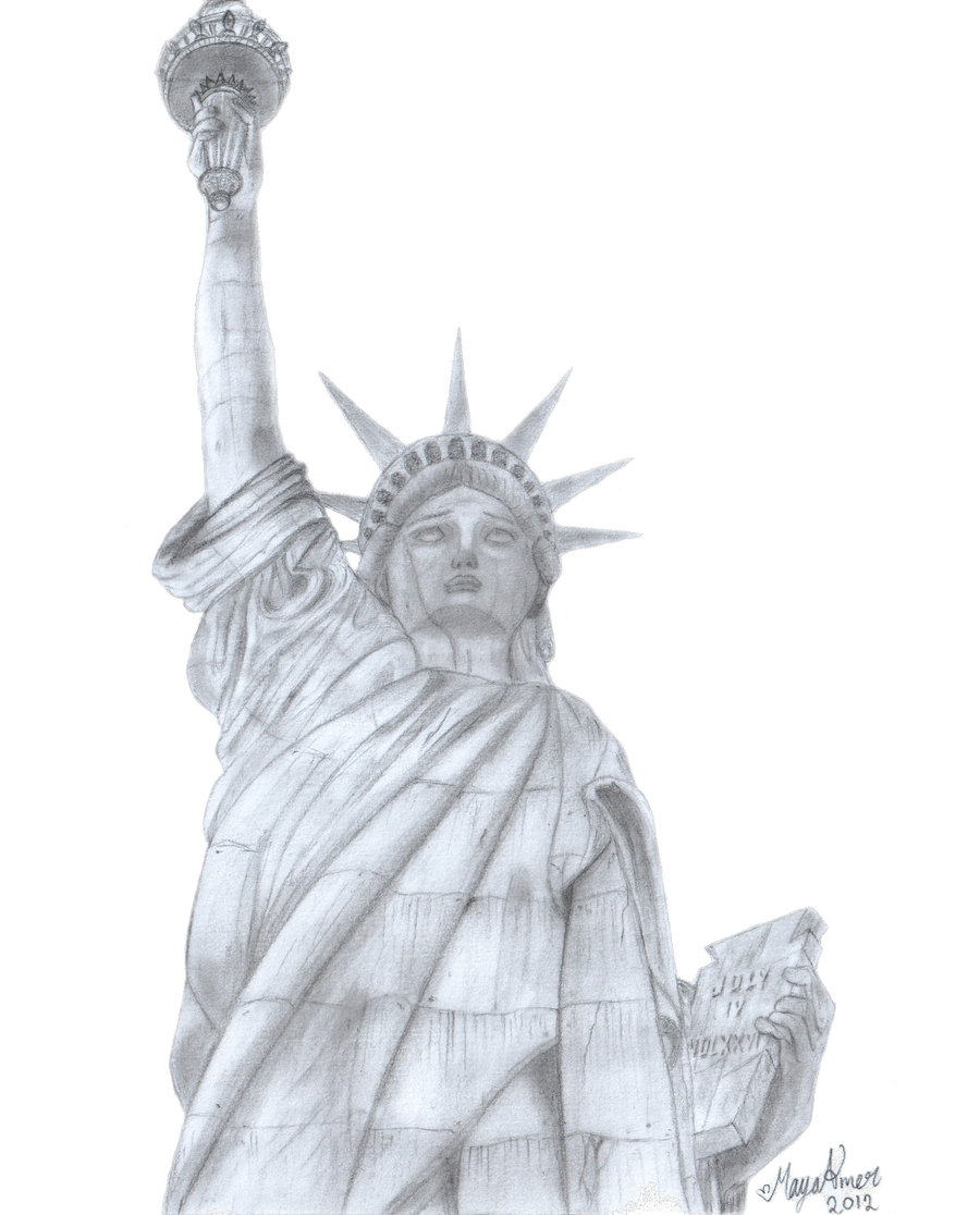900x1116 The Statue Of Liberty By Maya Amer