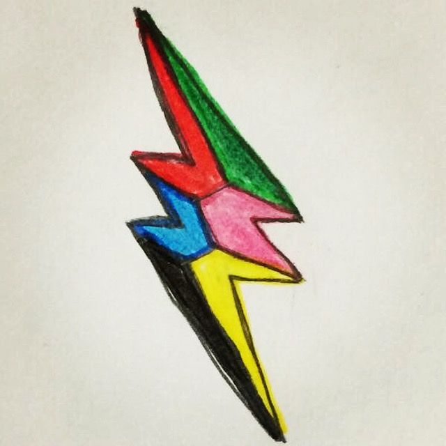 640x640 My Drawing Of The 2017 Power Rangers Lightning Bolt Symbol (With