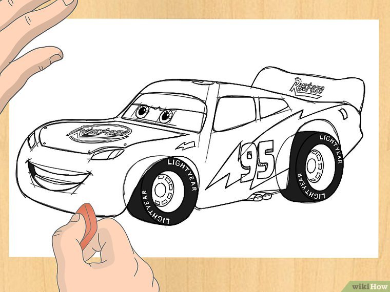 760x570 How To Draw Lightning Mcqueen 7 Steps (With Pictures)
