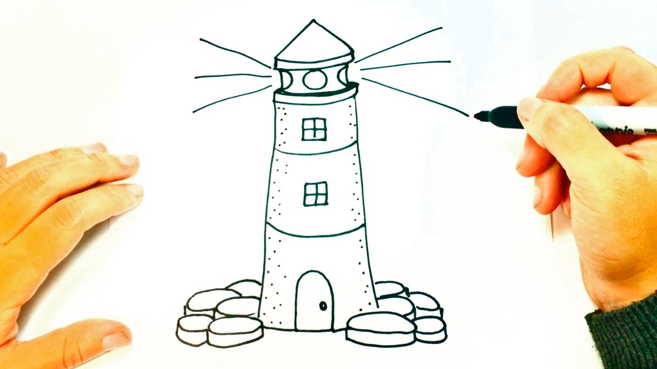 1280x720 How To Draw A Lighthouse For Kids Lighthouse Easy Draw Tutorial