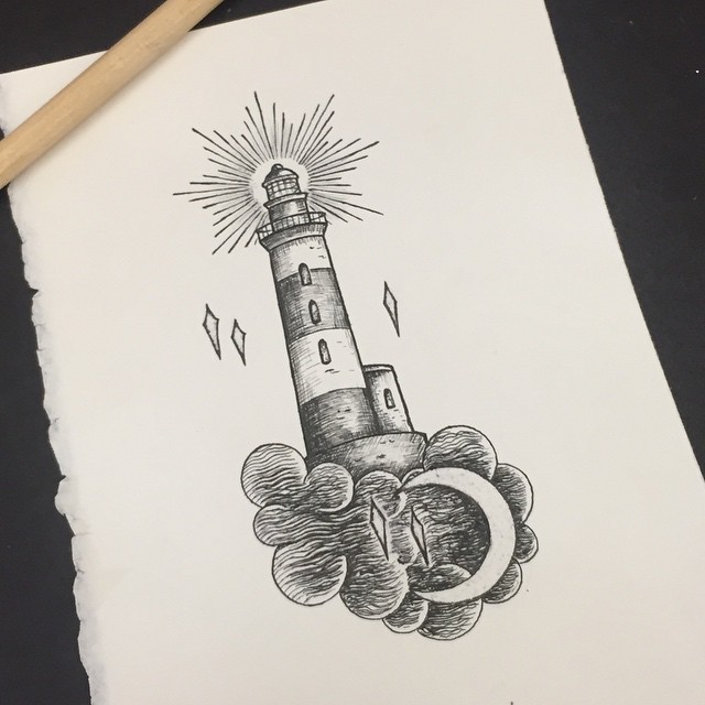 640x640 Lighthouse Old School Vector