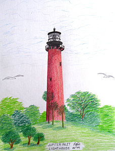 228x300 Florida Lighthouses Drawings Fine Art America