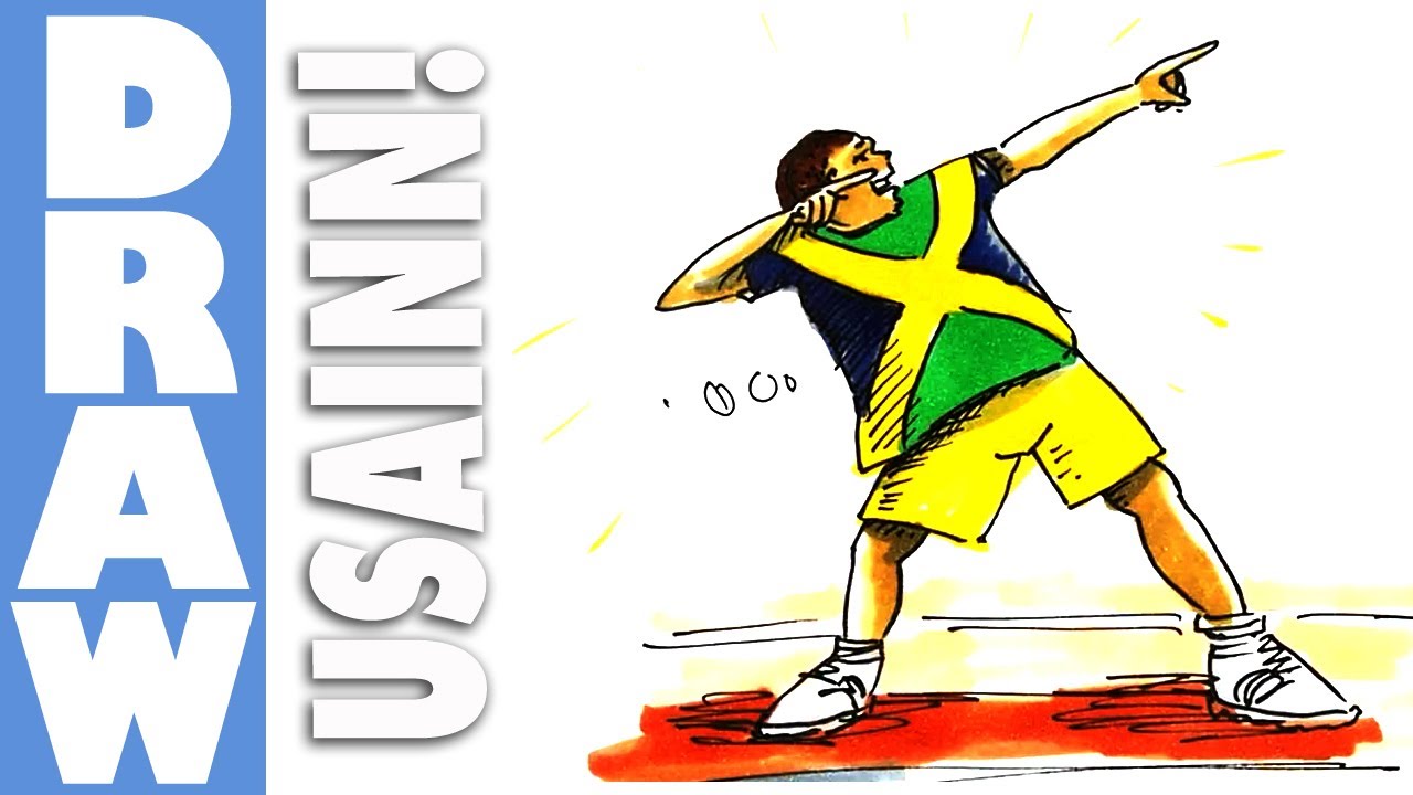 1280x720 How To Draw Usain Bolt