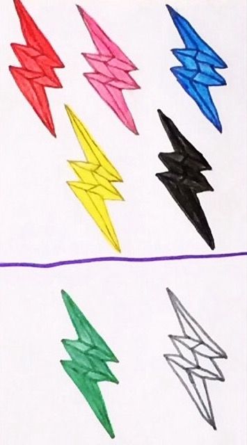 355x640 My Drawing The Different Colours Lightning Bolts For Each