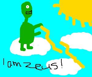300x250 Alien Zeus Throwing Lightning Bolts