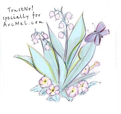 423x400 How To Draw Lilies Of The Valley Step By Step