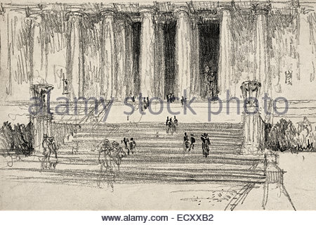 450x320 Lincoln Memorial, Washington, Dc, Circa 1918 Stock Photo