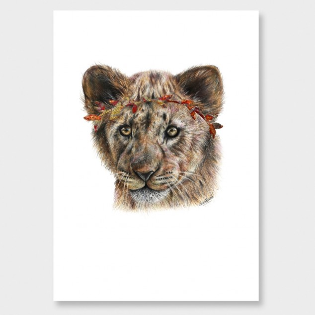 634x634 Lion Cub Art Print By Olivia Bezett Nz Art Prints, Art Framing