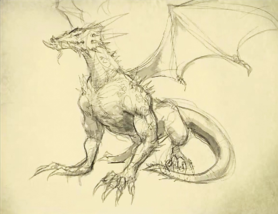 913x704 How To Draw A Dragon