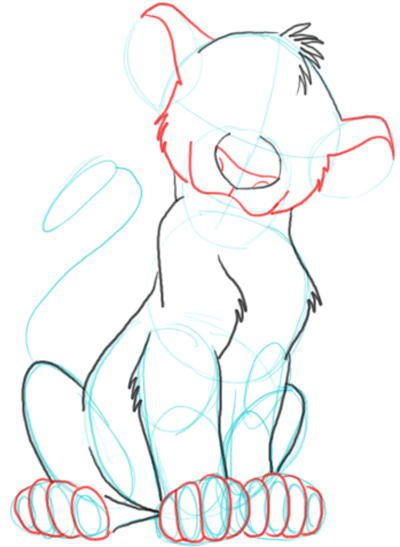 400x547 How To Draw Simba From Lion King Step By Step Drawing Tutorial
