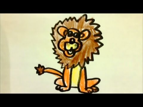480x360 How To Draw A Cartoon Lion For Kids