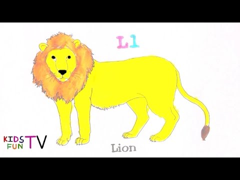 480x360 Coloring Pages For Kids Fun Learning How To Color Lion Drawing