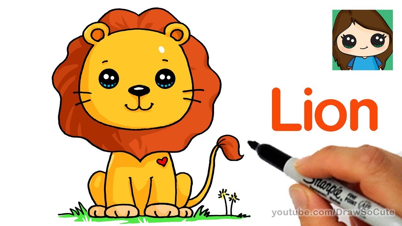 1280x720 How To Draw A Lion Cute And Easy