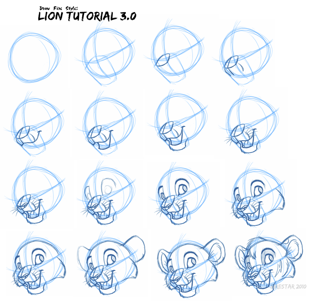 1057x1030 Lion King Drawing Tutorial