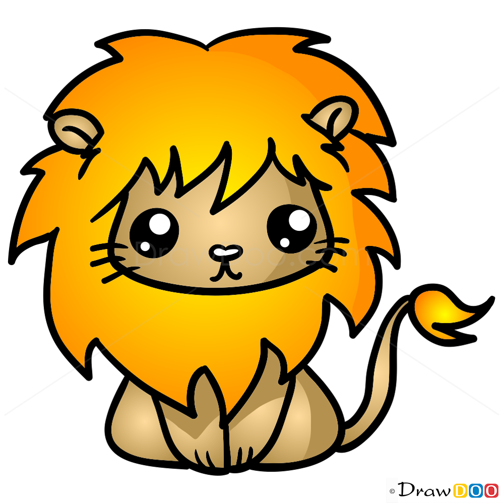 1000x1000 How To Draw Lion, Chibi