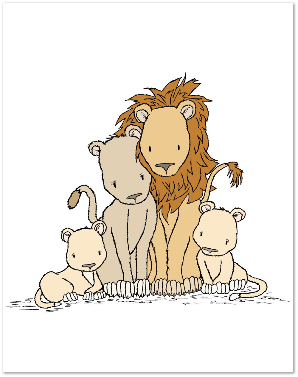 1000x1266 Lion Nursery Art