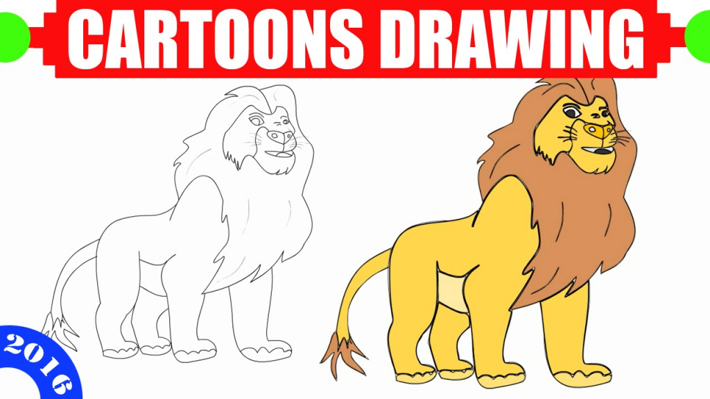 1024x576 How To Draw A Lion For Kids How To Draw A Lion Easy For Kids In 3