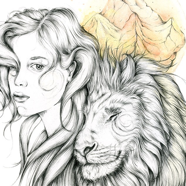 634x634 Lion Girl Art Print By Chloe Ruby Nz Art Prints, Art Framing