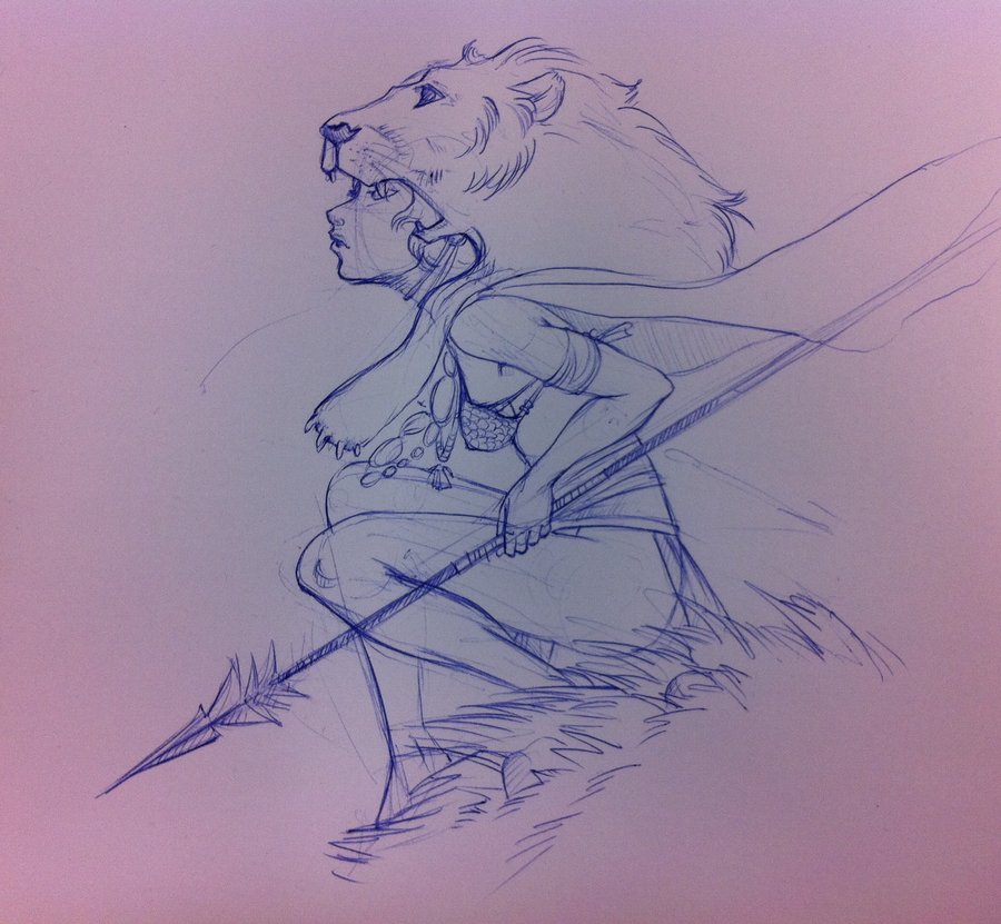 900x831 Lion Tribe Girl By Iv0rine