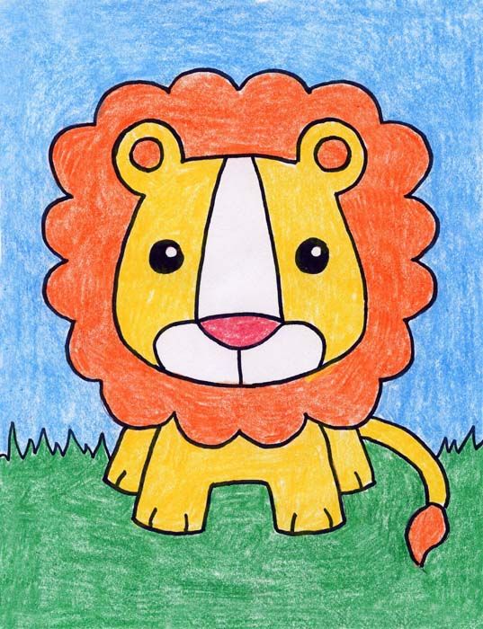 537x700 Draw A Baby Lion Cartoon, Lions And Characters