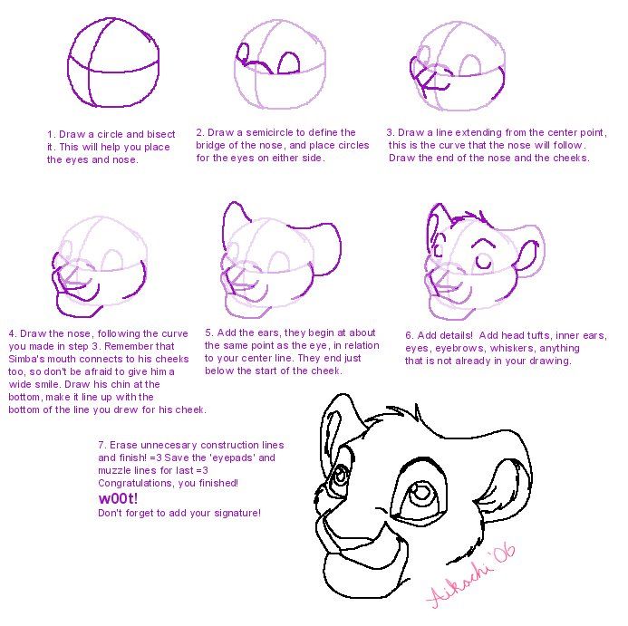693x691 How To Draw A Lion Cub Favorites Lion Cub