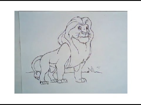 480x360 How To Draw Mufasa From The Lion King (Drawing Tutorial)