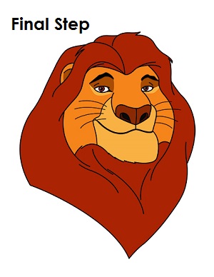 300x388 How To Draw Mufasa
