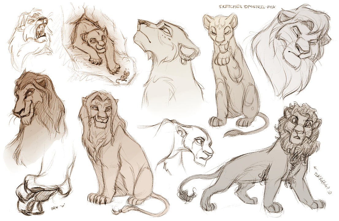 1106x723 Lions  By Mistrel Fox