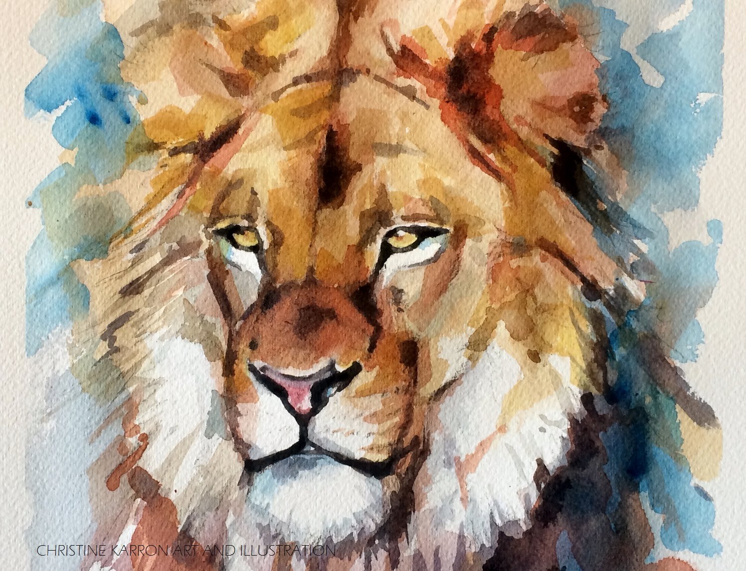 1500x1148 Watercolor Speed Painting Lion Portrait By Ch.karron
