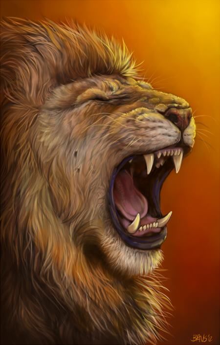 Lion Roaring Drawing at GetDrawings | Free download