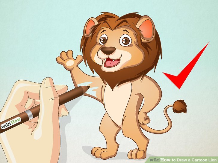 728x546 How To Draw A Cartoon Lion 13 Steps (With Pictures)