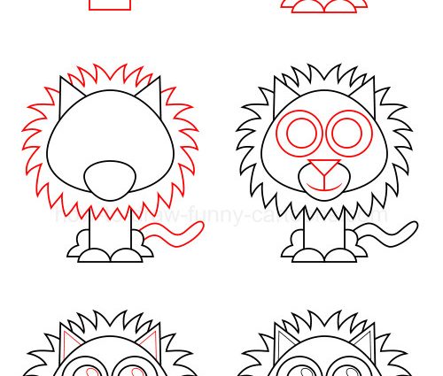 Lion Step By Step Drawing at GetDrawings | Free download