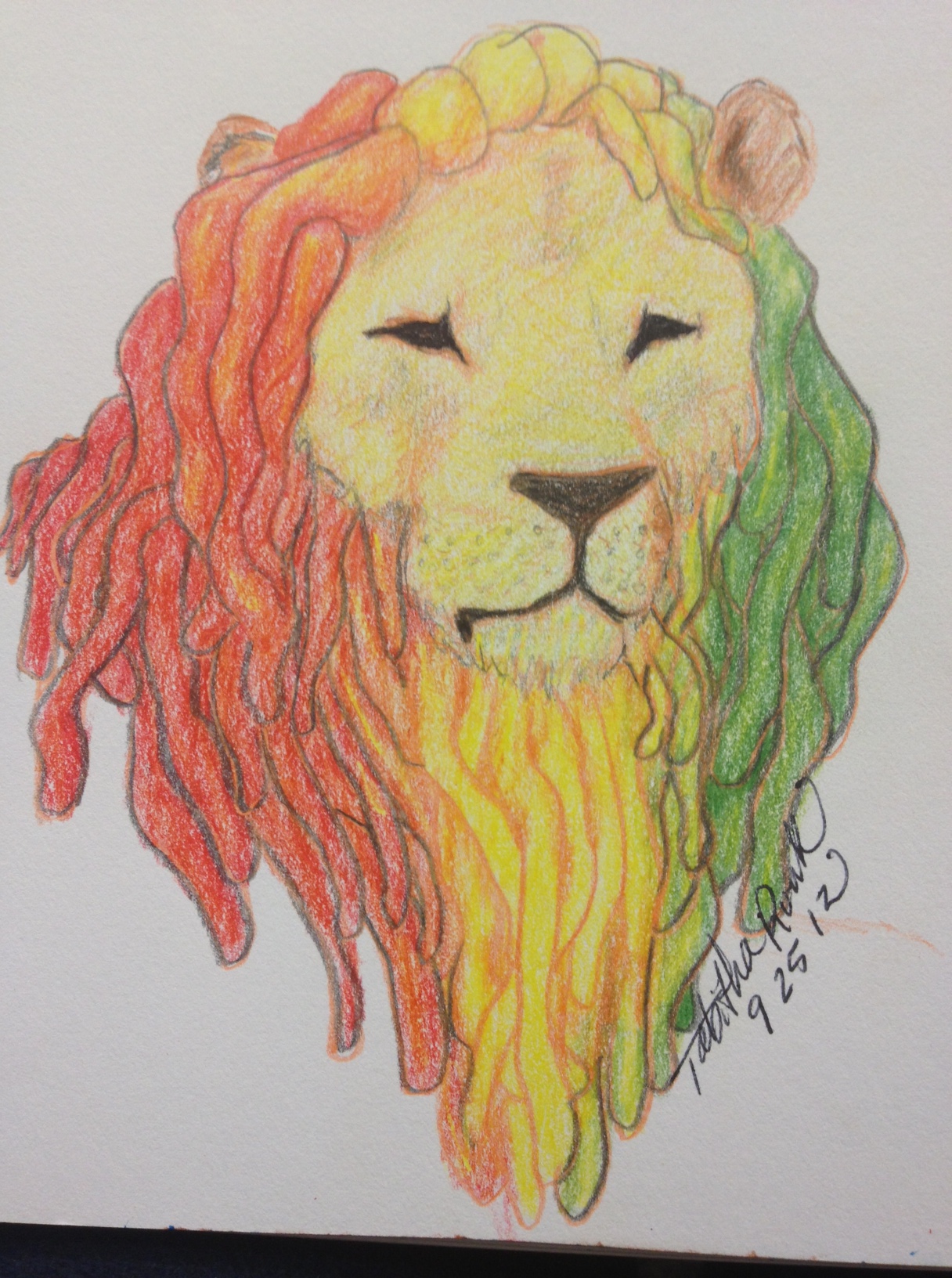 1216x1632 Rasta Lion3 Lion Face Outline Tattoo With Dreads