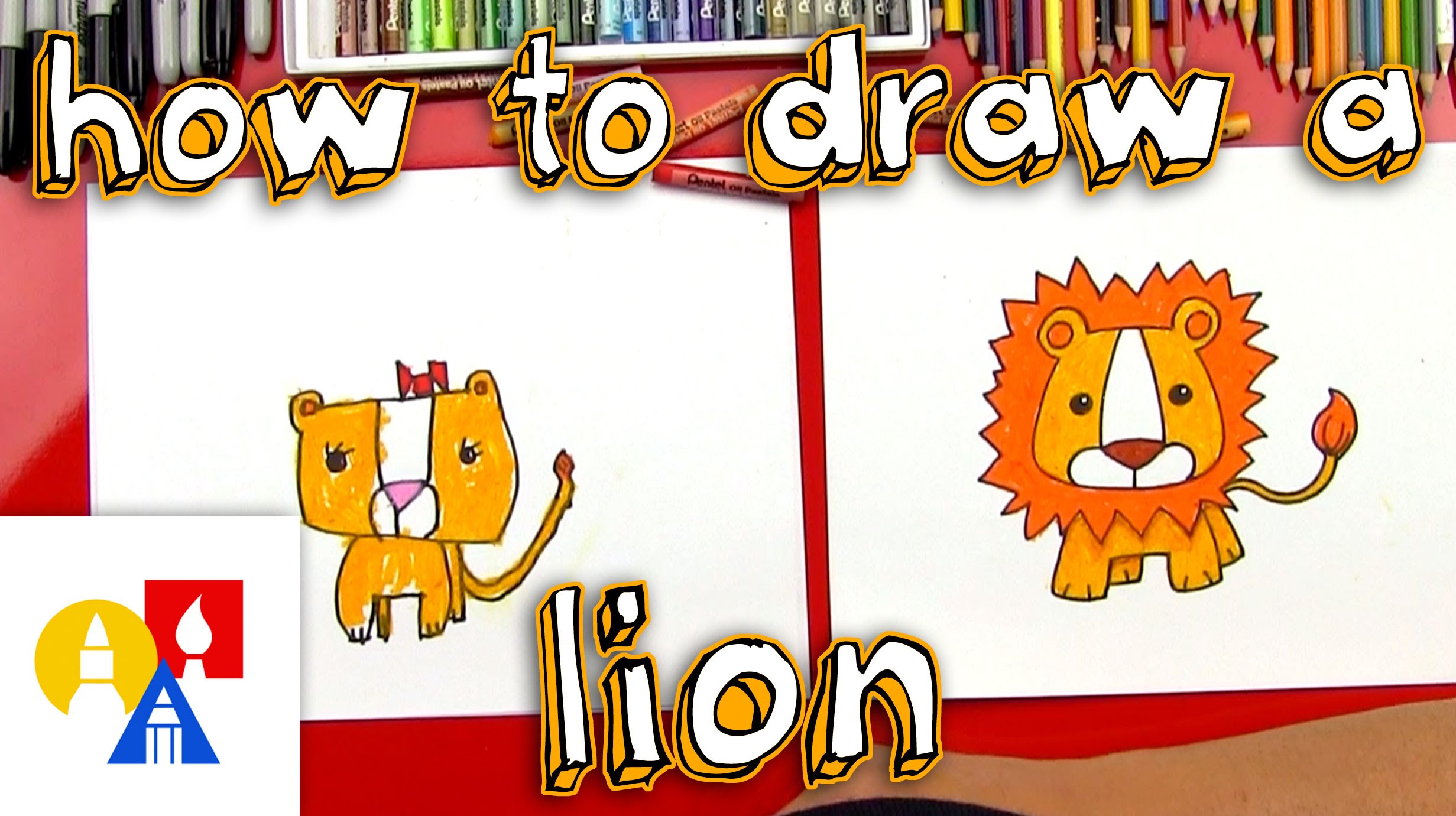 2463x1381 How To Draw A Cartoon Lion