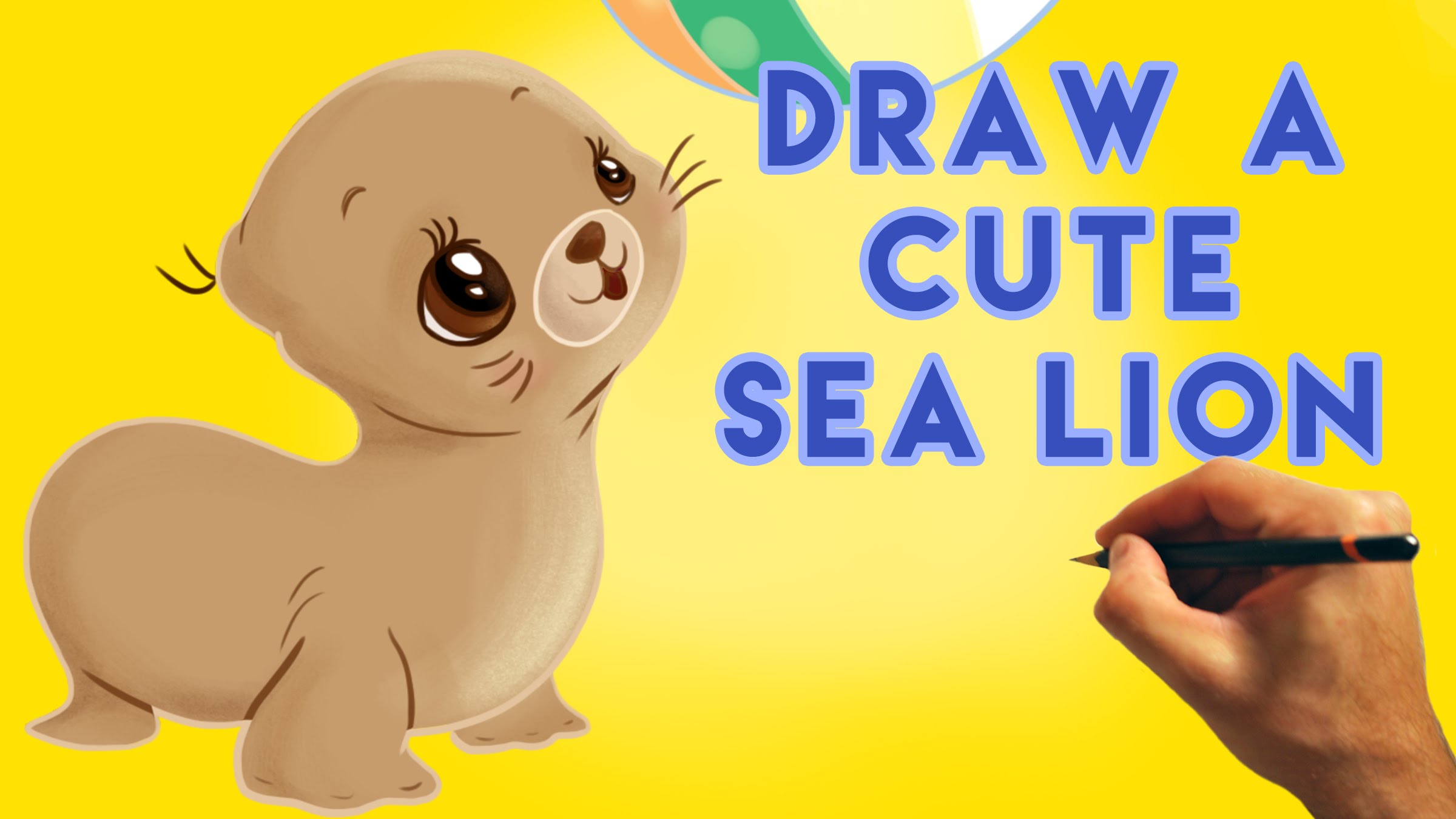 2400x1350 How To Draw A Cartoon Sea Lion