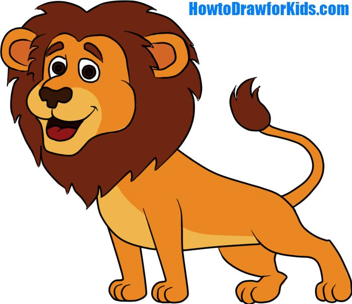 700x605 Pictures How To Draw A Lion For Kids,