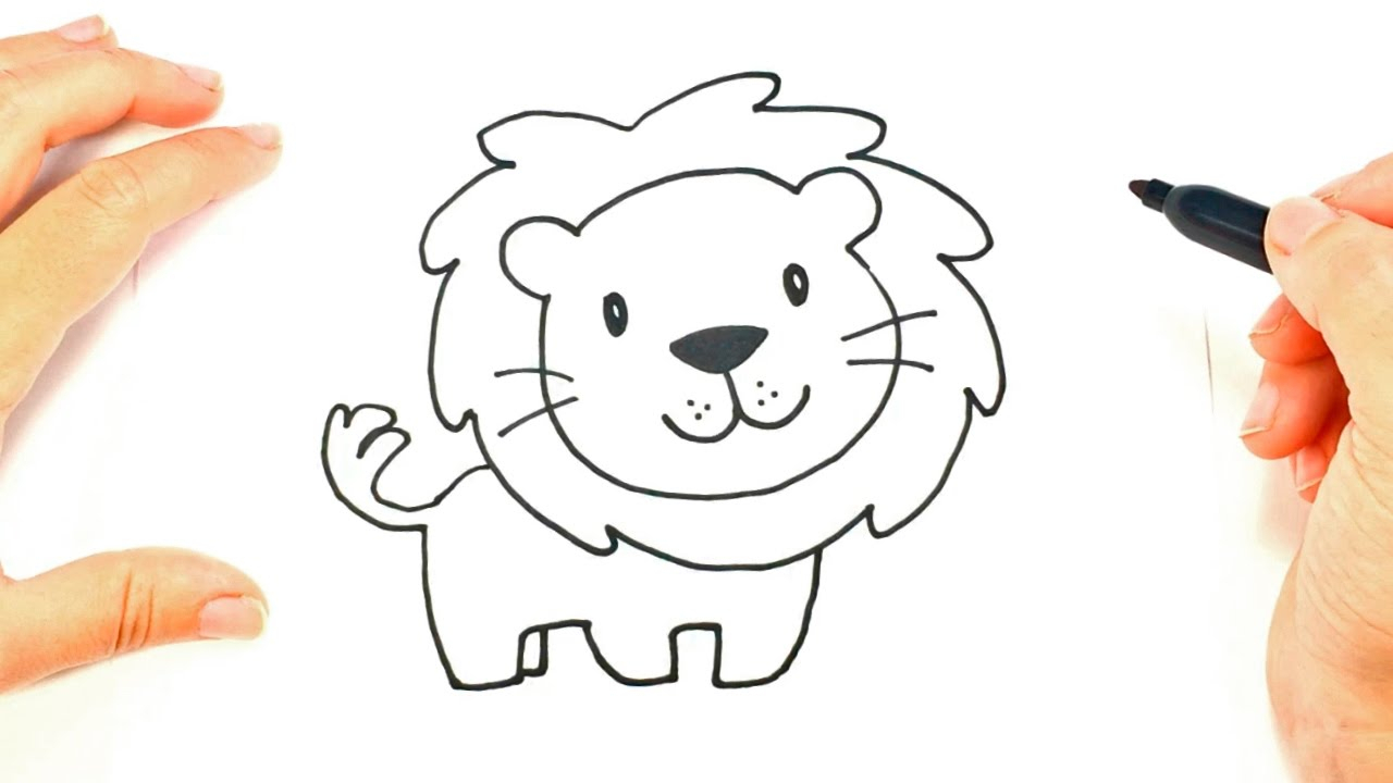 1280x720 Easy Cartoon Lion Drawings How To Draw A Lion Face Lion Head Easy