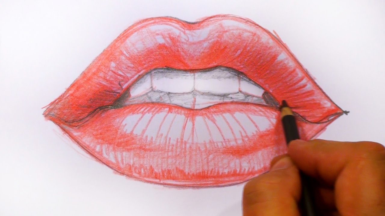 1280x720 How To Draw Red Lips