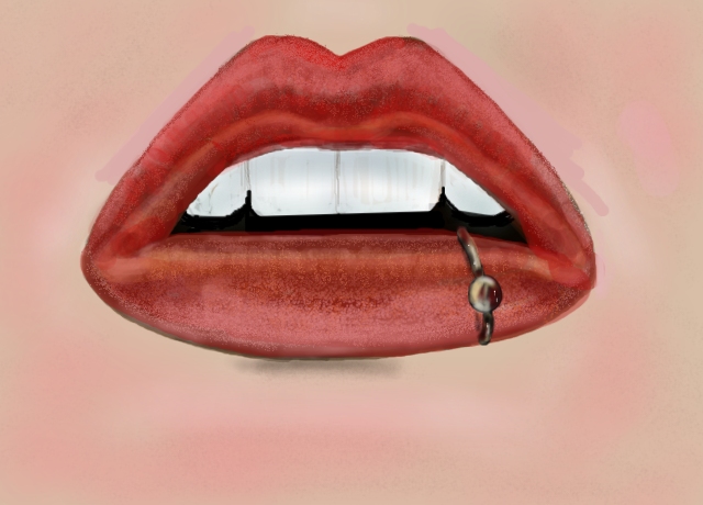 640x460 Pierced Lips. By Fathso (Drawingday 2011 Drawing)