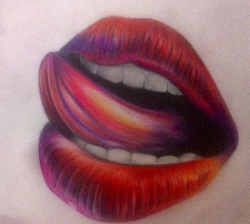 800x717 Lips Drawing A Drawing Art On Cut Out + Keep Creation By