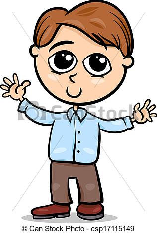 316x470 Cute Little Boy Cartoon Illustration. Cartoon Illustration Eps
