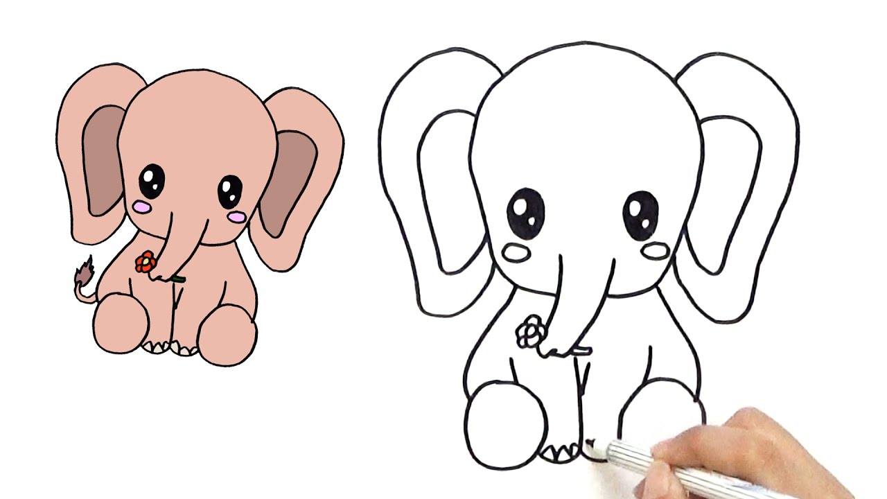 1280x720 How To Draw A Baby Elephant