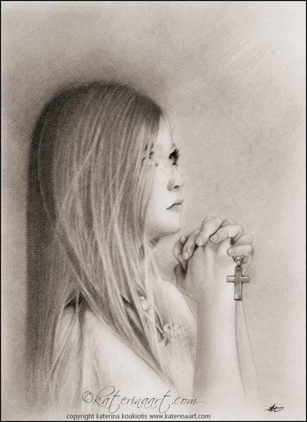 604x829 A Child's Prayer By Katerina Art