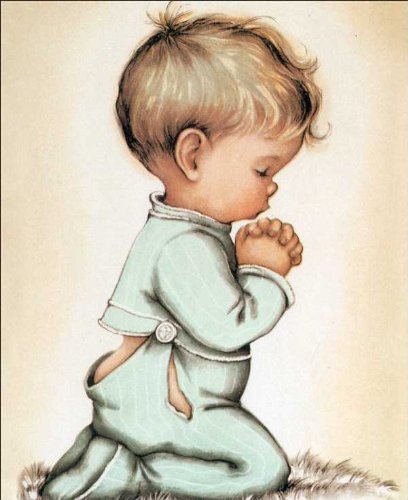 408x500 Little Boy Praying Paper Tole 3d Kit 8x10