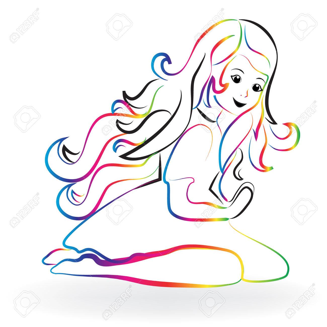 1300x1300 Little Girl Praying Logo Royalty Free Cliparts, Vectors, And Stock