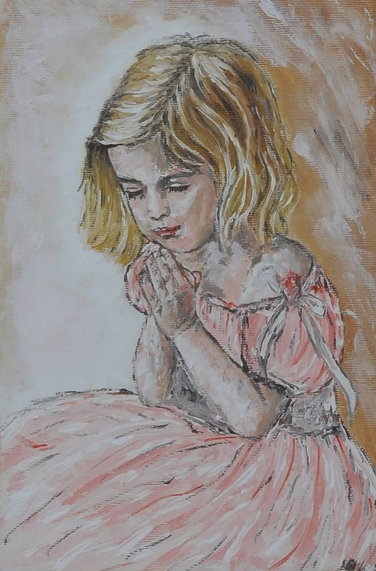 770x1168 Saatchi Art Little Girl Praying
