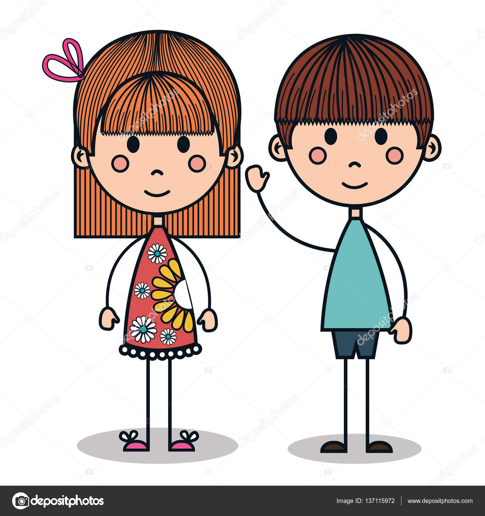 1600x1700 Cute Little Kids Drawing Stock Vector Yupiramos